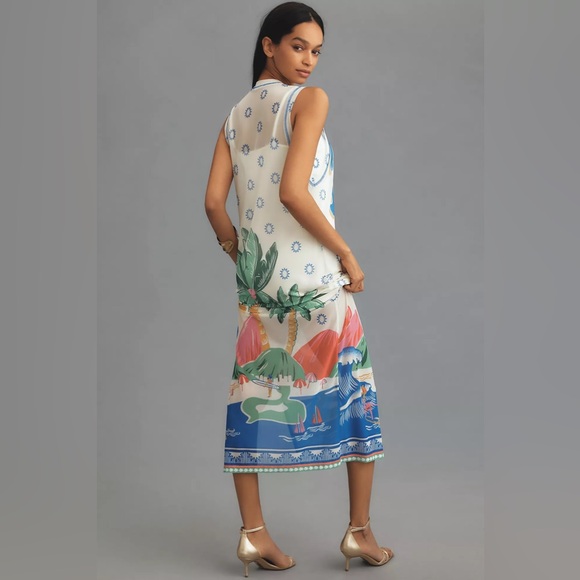 FARM Rio Dresses & Skirts - 🆕 FARM Rio Tropical Print Midi Dress 👗 🌴 🌺